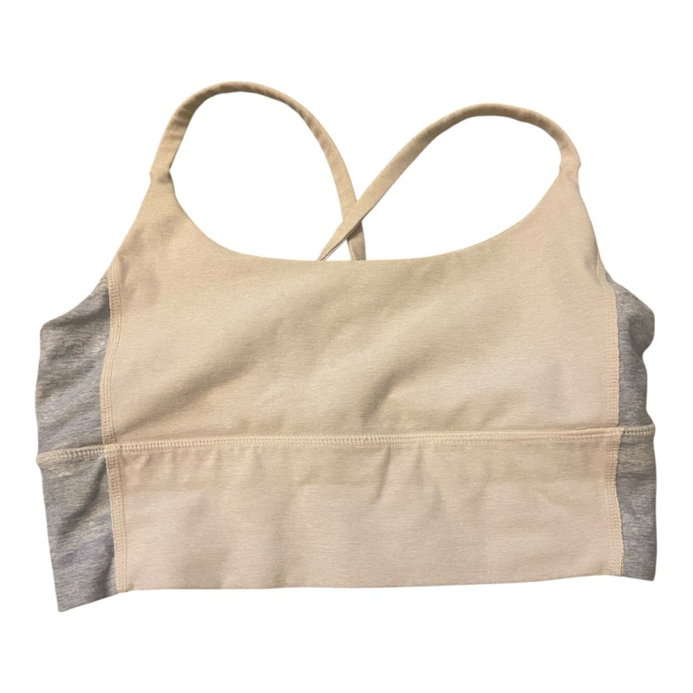Vuori Aspire Elevation Bra Tank Dune Heather Women’s Size M Workout Shorts - Picture 2 of 5